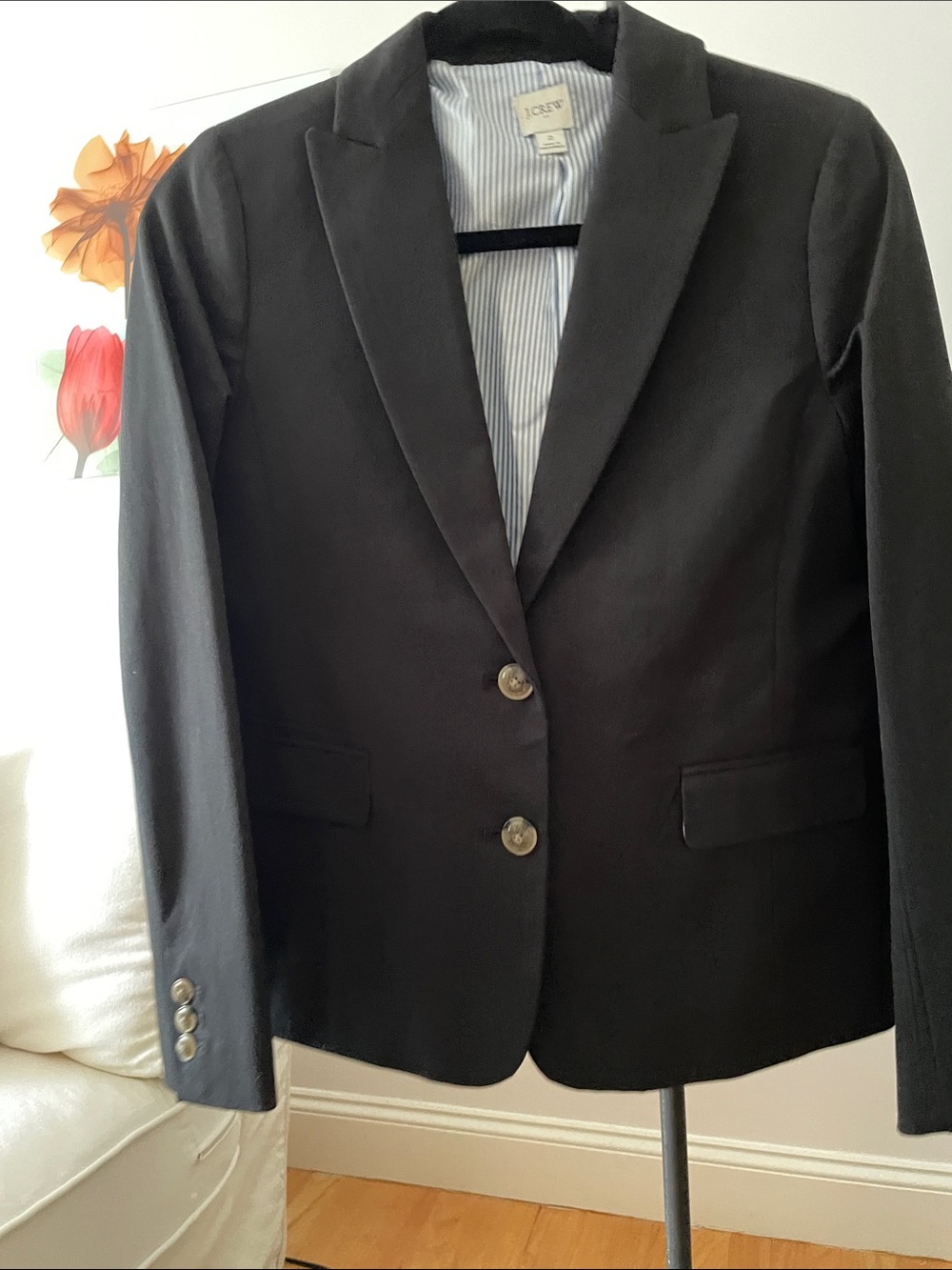 J. Crew Black Women's Two-Button Blazer - Picture 2 of 8